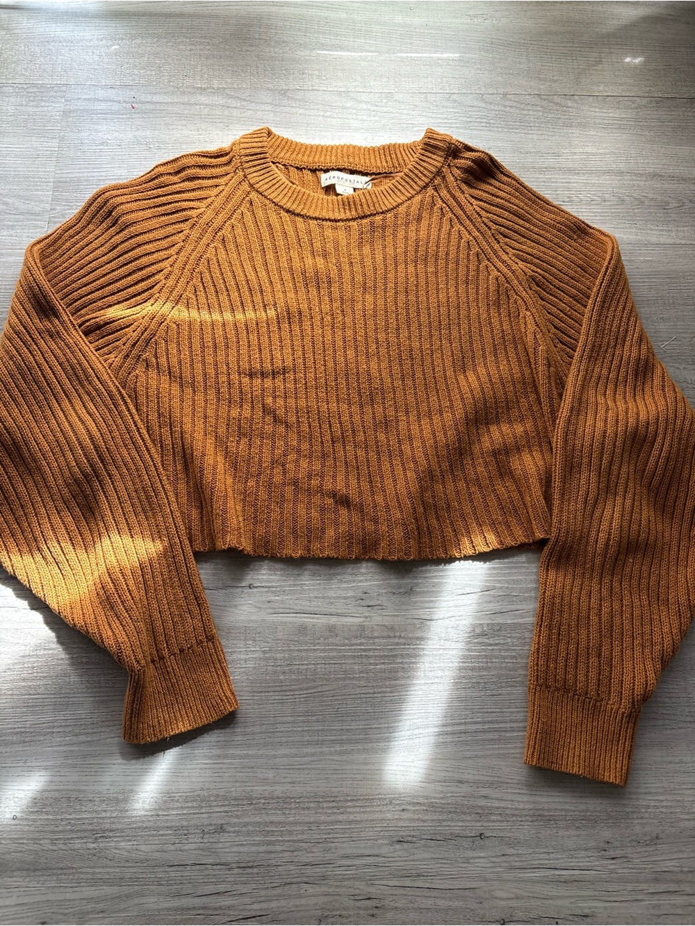 Aéropostale Terracotta Chunky Knit Sweater Cropped Small